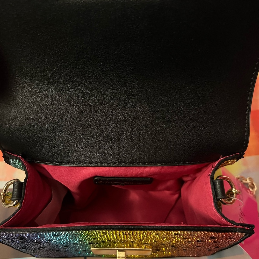 🌈 BETSEY JOHNSON-IN A DREAMWORLD CROSSBODY RAINBOW SPARKLER- NWT!!🌈 Last One!!! - Picture 9 of 11